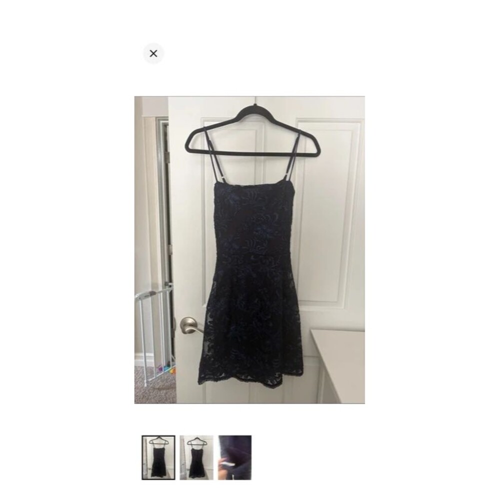 Lucy in the Sky Navy Lace Mini Dress